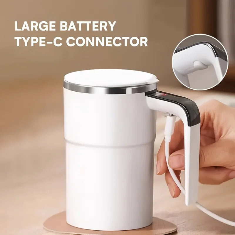 Temperature Display Automatic Stirring Cup, Rechargeable Magnetic Automatic Stirring Coffee Cup, Portable Travel Water Cup